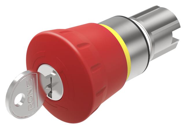 EAO 45 Series, Key Release, Emergency Stop Push Button Head 40 mm Diameter
