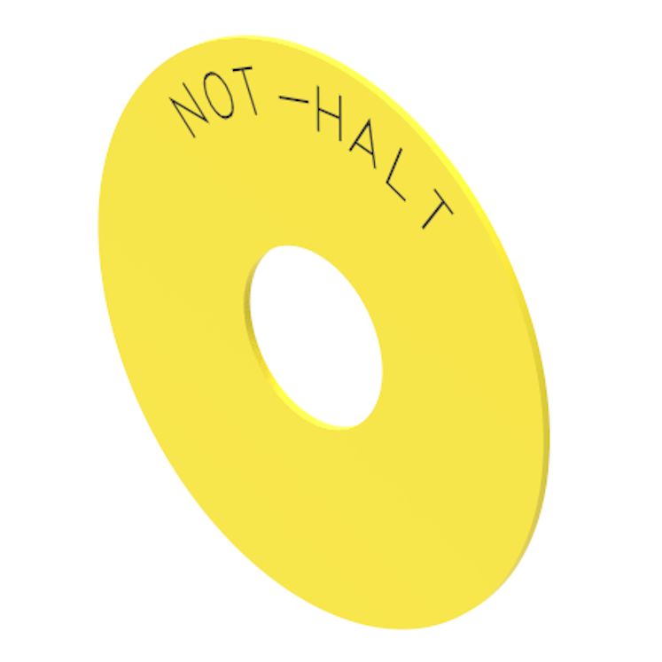 EAOLegend for Use with Push Button Labels, Pre-printed "NOT - HALT