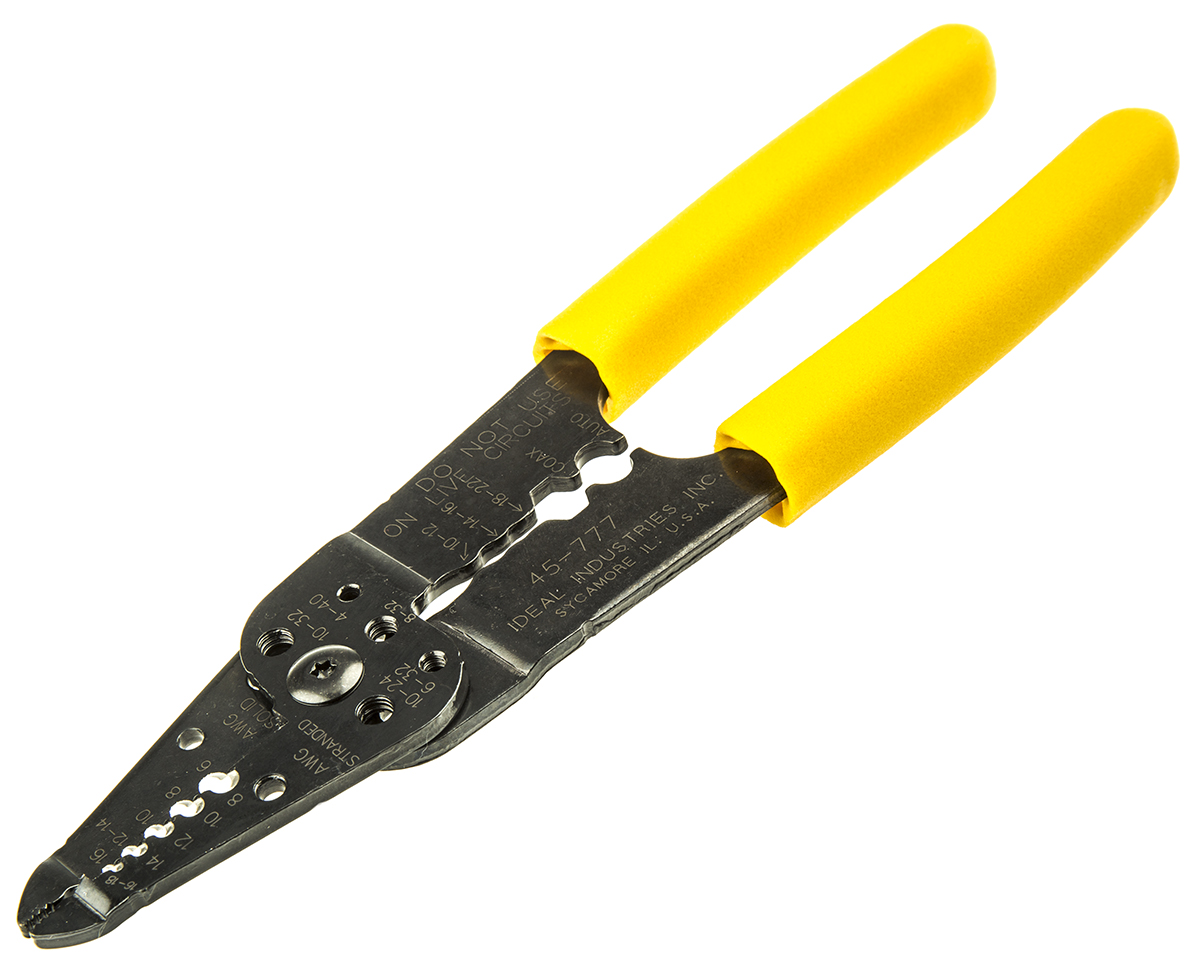 Ideal 45 Series Multi-Core, Single Core Insulated Wire Stripper, 18 to 8 AWG, 209 mm Overall