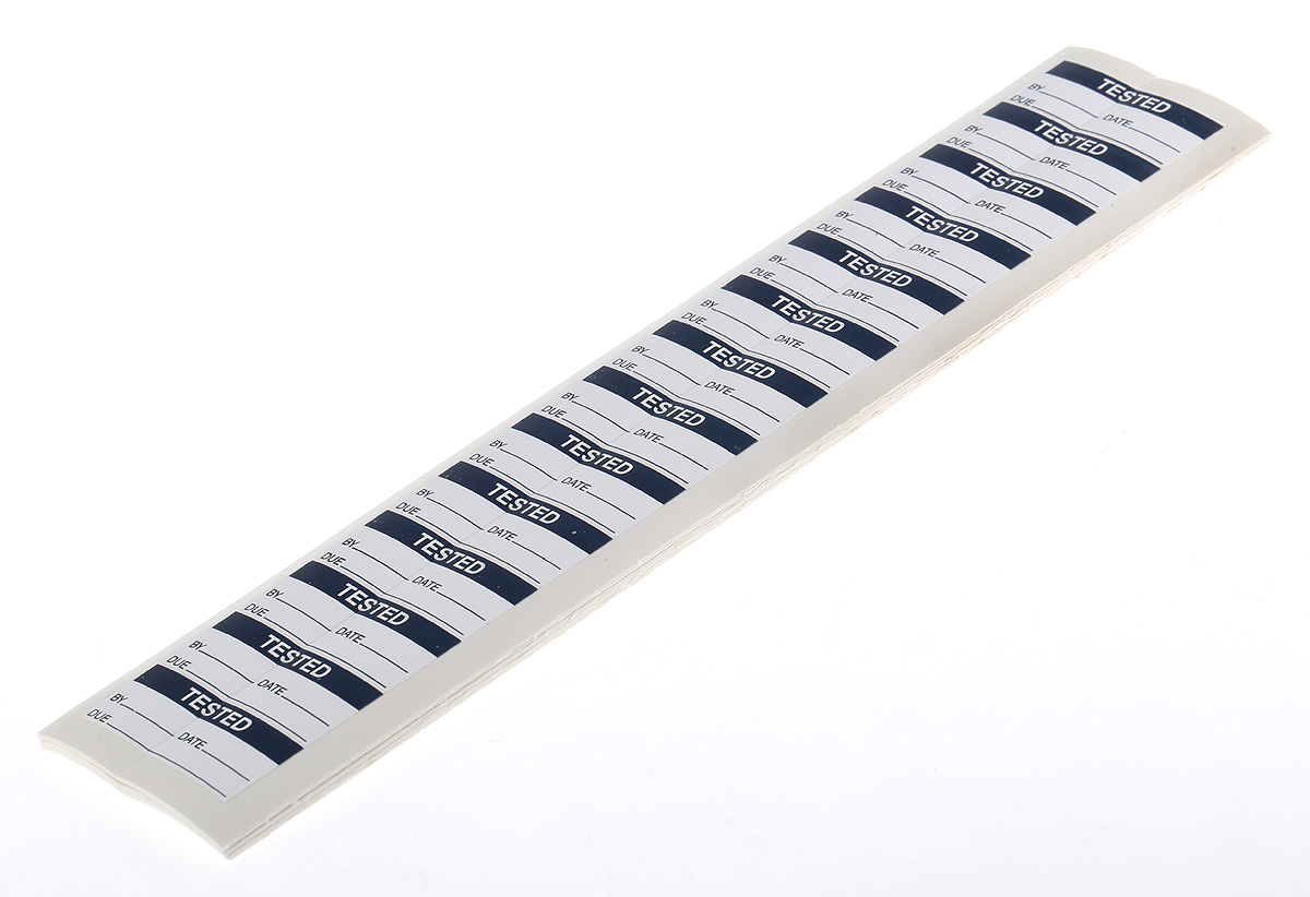 RS PRO Adhesive Pre-Printed Adhesive Label-Tested-. Quantity: 140 Per Pack