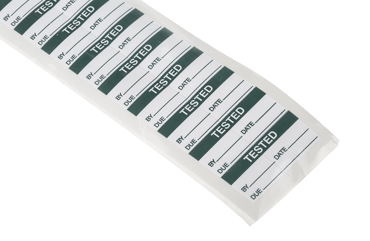 RS PRO Adhesive Pre-Printed Adhesive Label-Tested-. Quantity: 140 Per Pack