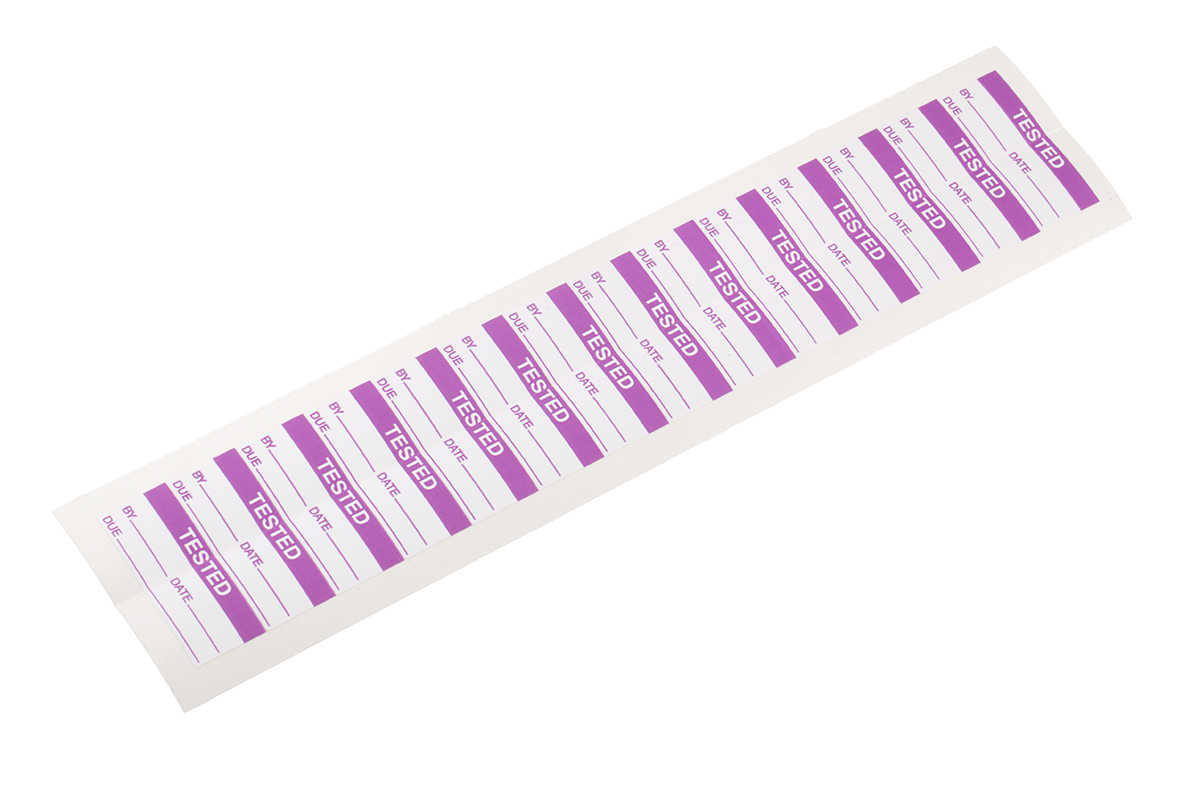 RS PRO Adhesive Pre-Printed Adhesive Label-Tested-. Quantity: 140 Per Pack
