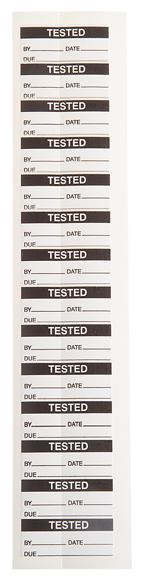 RS PRO Adhesive Pre-Printed Adhesive Label-Tested-. Quantity: 140 Per Pack