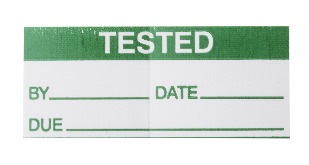RS PRO Adhesive Pre-Printed Adhesive Label-Tested-. Quantity: 140 Per Pack