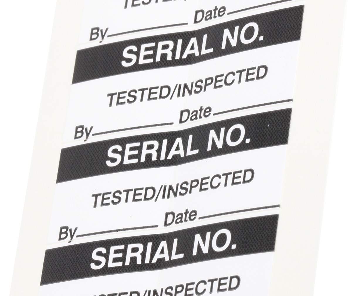 RS PRO Adhesive Pre-Printed Adhesive Label-Serial No-. Quantity: 140 Per Pack