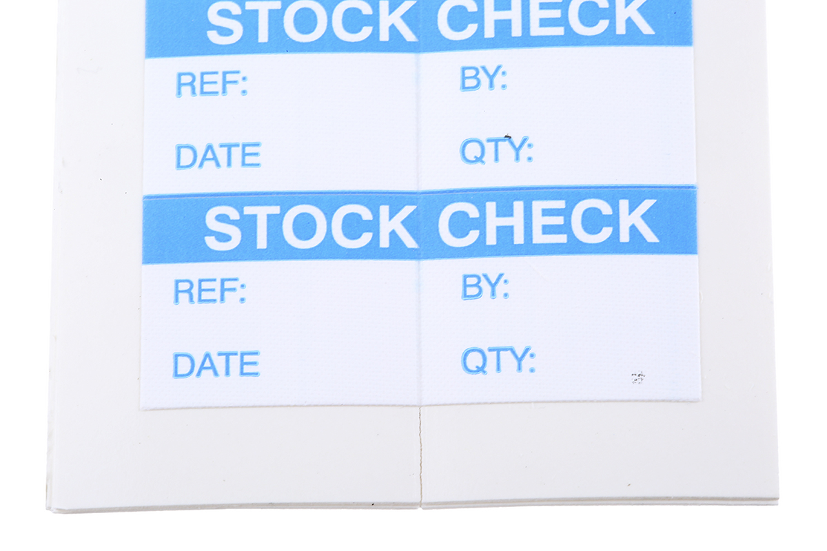 RS PRO Adhesive Pre-Printed Adhesive Label-Stock Check-. Quantity: 140 Per Pack