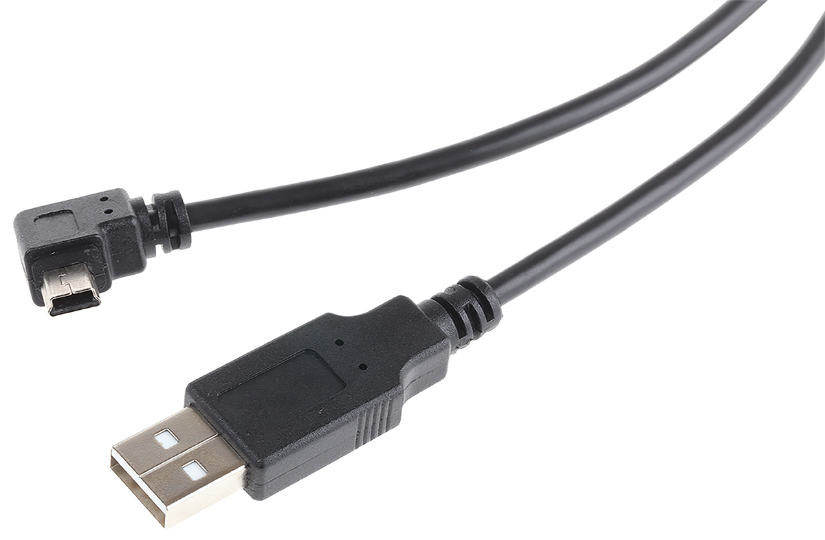 Storm  USB 2.0, Male USB Type A to Male Mini USB Type B, Black