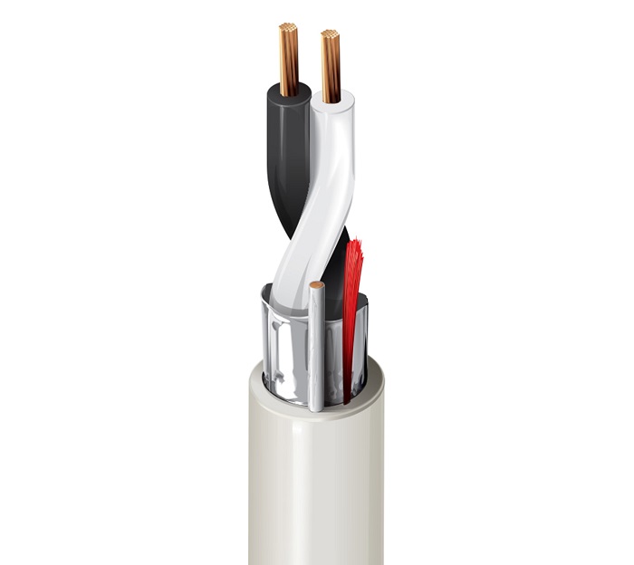 4500fe00100 Belden 4500FE Control Cable, 2 Cores, 0.33mm² 22 AWG, Screened, 100 m, Grey Polypropylene Sheath