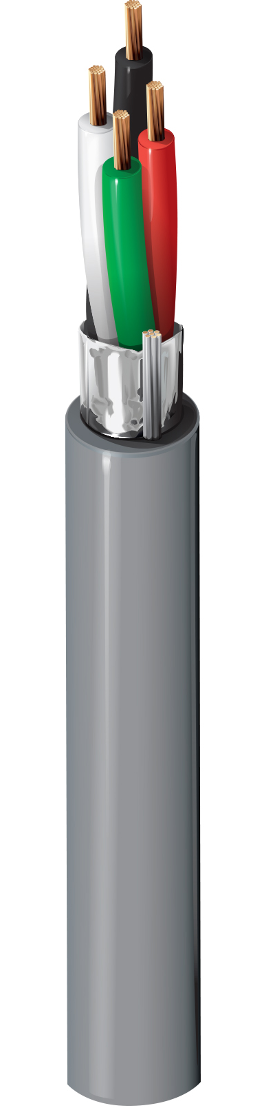 Belden 4502FLW Series 4 Core, 22 AWG CSA Screened, 5.9 mm OD, 500 m, Grey