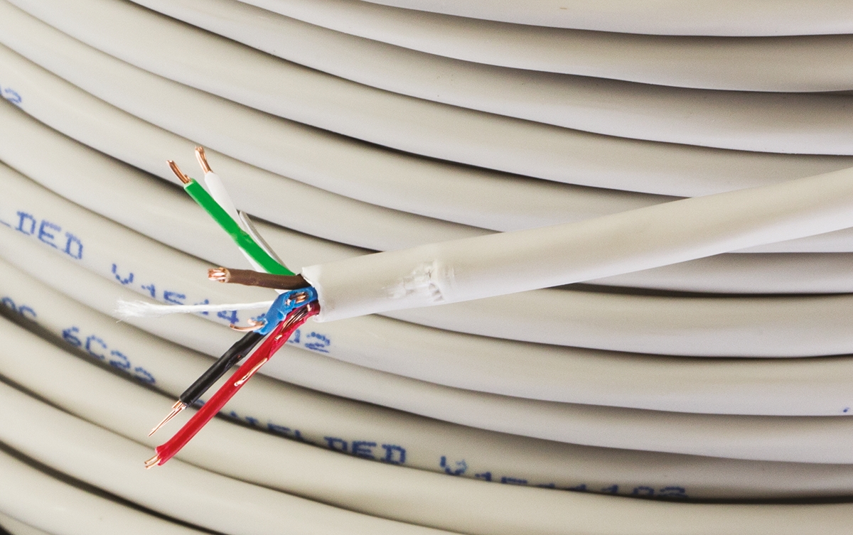 4504fe00100 Belden 4504FE Control Cable, 6 Cores, 0.33mm² 22 AWG, Screened, 100 m, Grey Polyethylene Sheath