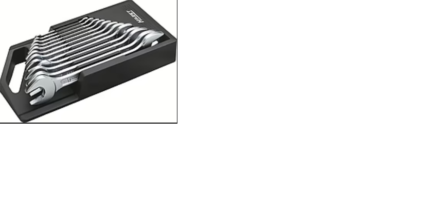 HAZET 12-Piece Wrench Set, 6 x 7 to 30 x 32 mm, Chrome Vanadium Steel