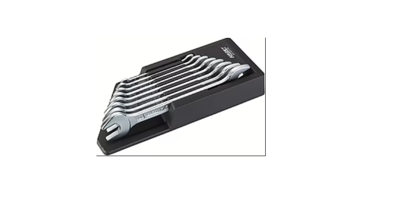 HAZET 8-Piece Wrench Set, 6 x 7 to 21 x 22, Chrome Vanadium Steel