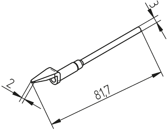 Ersa Desoldering Gun Tip for use with MFR-DSX, MFR-HDS Hand-piece, MFR-SDX, MFR-SDI Systems &amp, MFR-DSI