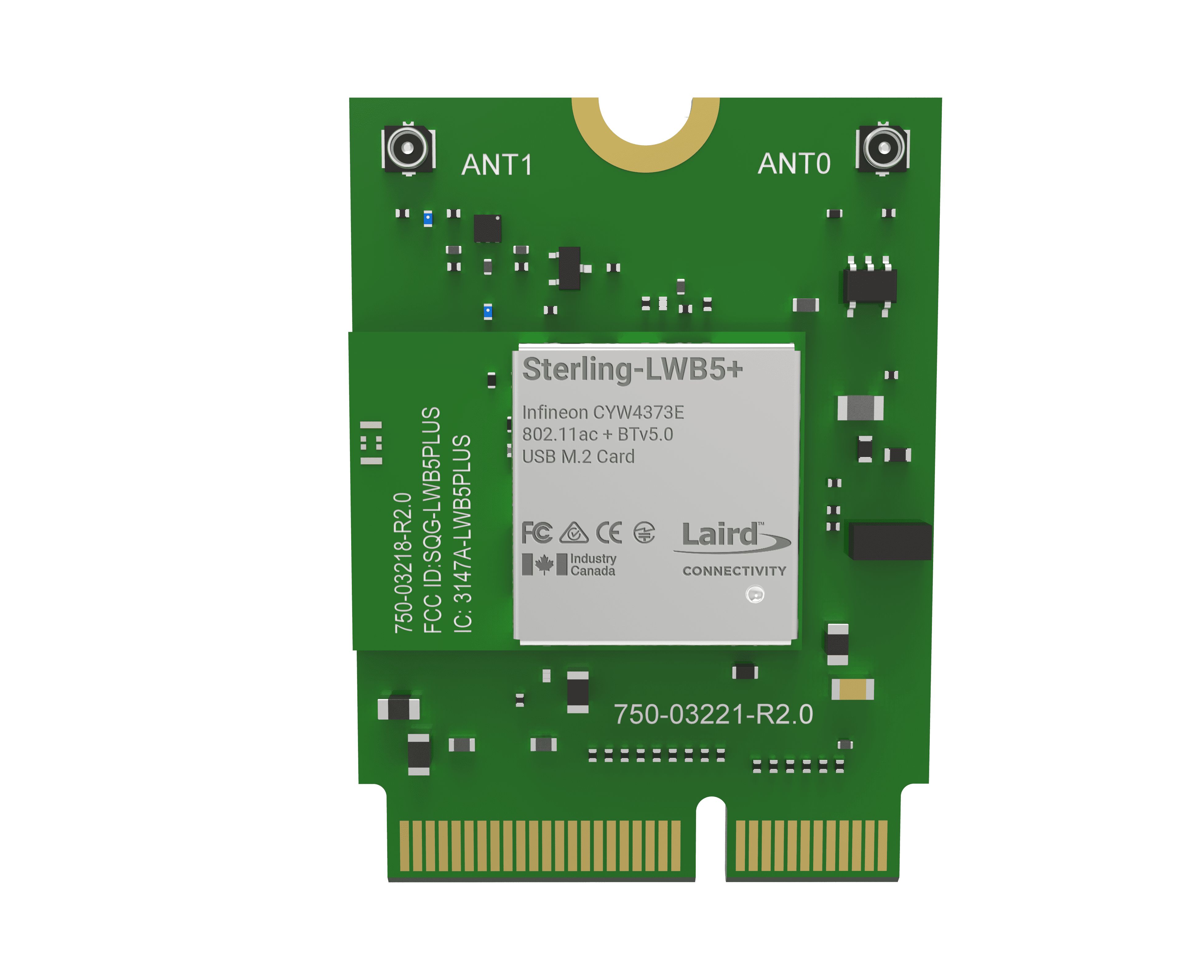 Ezurio 3.3 V WiFi & Bluetooth Module, IEEE 802.11ac, IEEE 802.11b/g, 802.11a, IEEE 802.11n