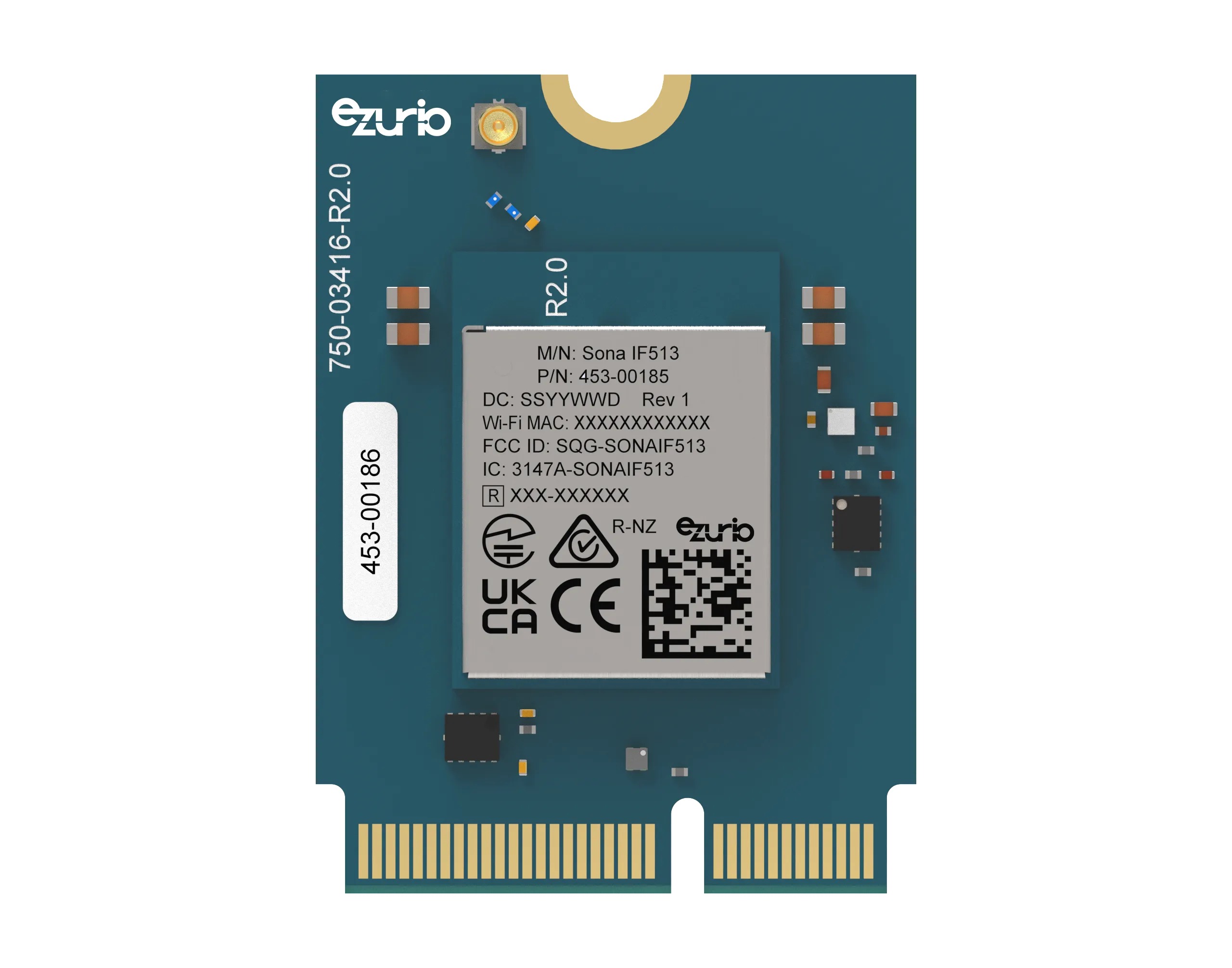 Ezurio 453-00186 3.5 V WiFi Module, WiFi, Bluetooth