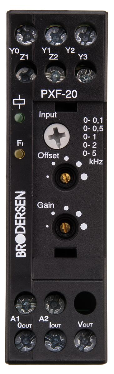 Brodersen Controls PXF-20.924/RS, Frequency to Analogue Signal Conditioner, 0 → 5000 Hz Input