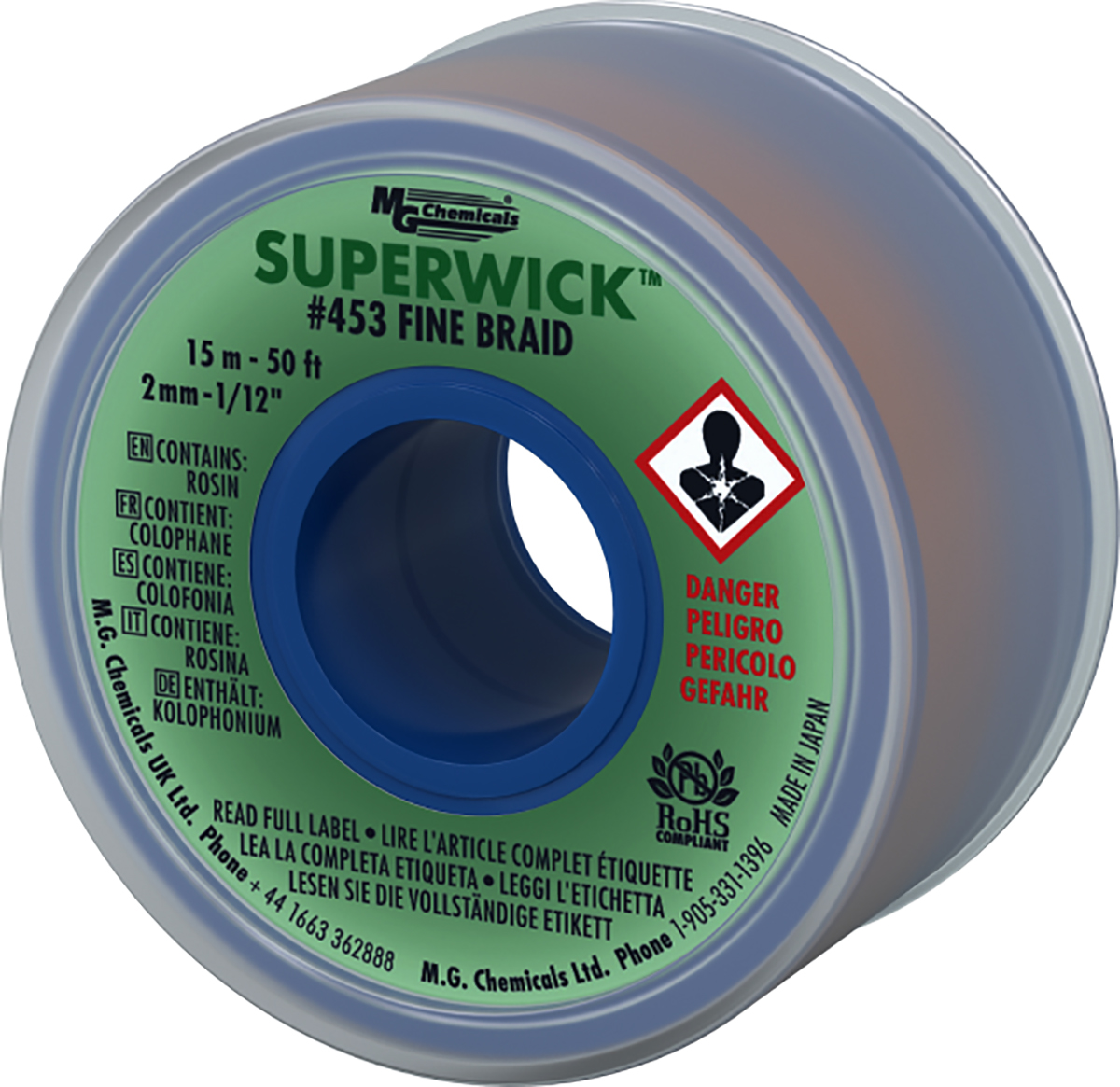 Super Wick 15 m De-Soldering Braid, Width 2 mm