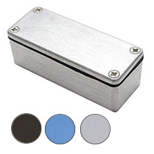 Deltron 454 Series Grey Aluminium Enclosure, IP66 Flanged 30 mm, 90 mm, 36 mm