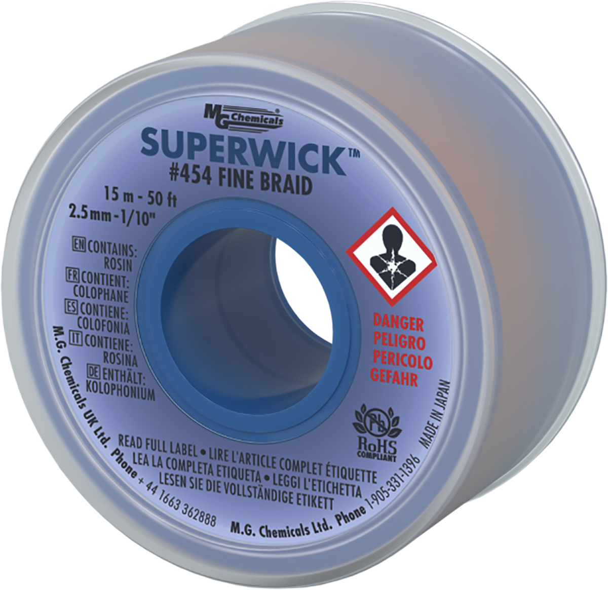 Super Wick 15 m De-Soldering Braid, Width 2.5 mm