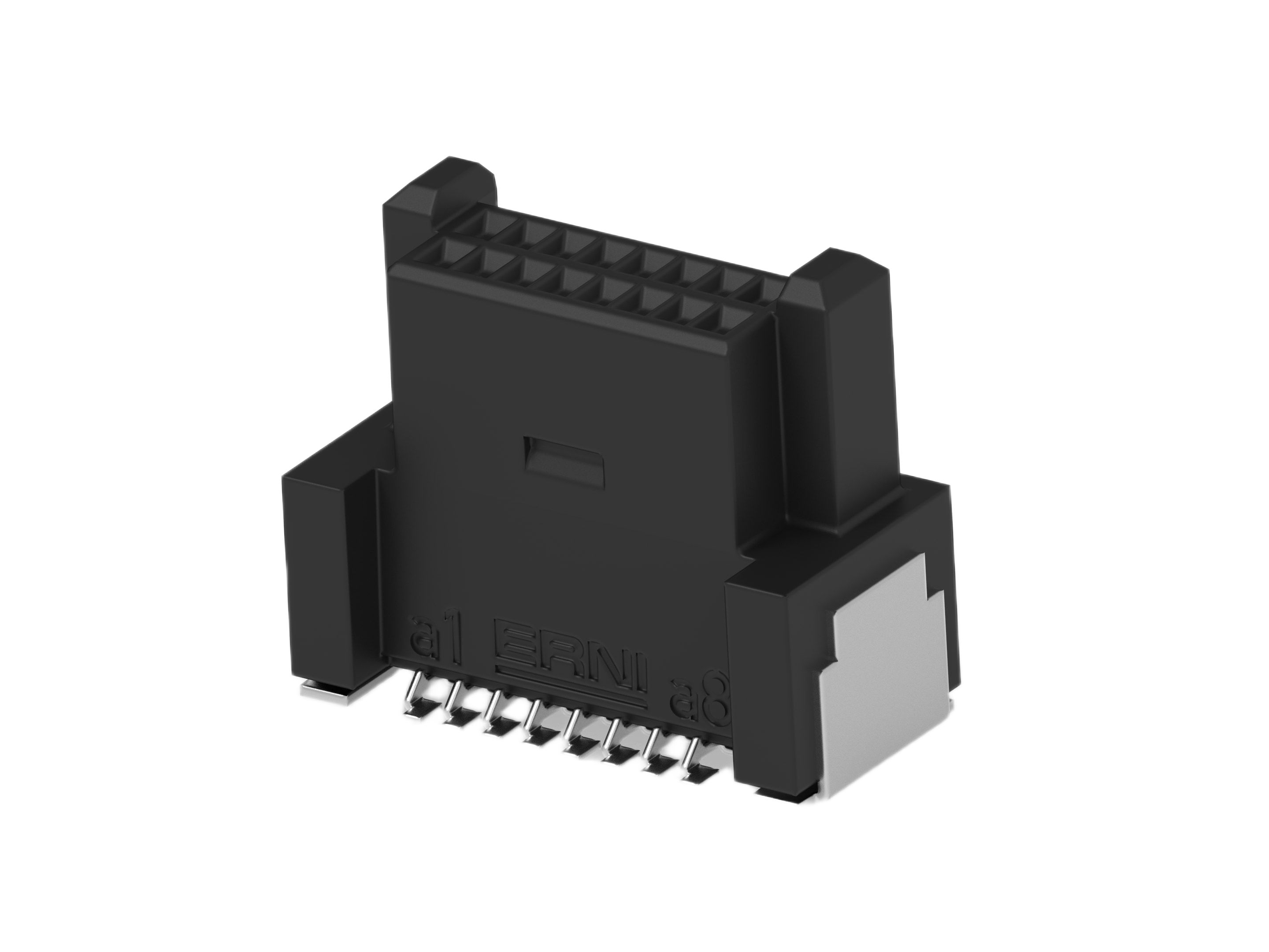 ERNI ERNI MicroCon Series Vertical Surface PCB Socket, 16-Contact, 2 Row, 0.8 mm Pitch Surface Mount