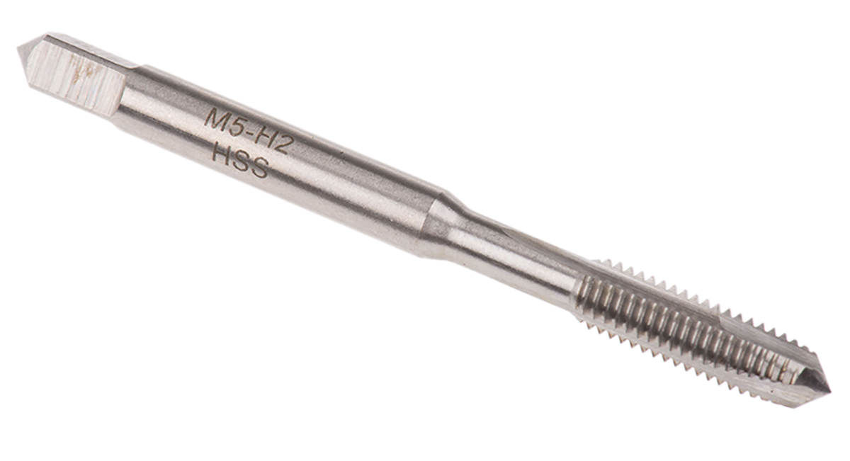 RS PRO Threading Tap, M5 Thread, Metric Standard, Machine Tap