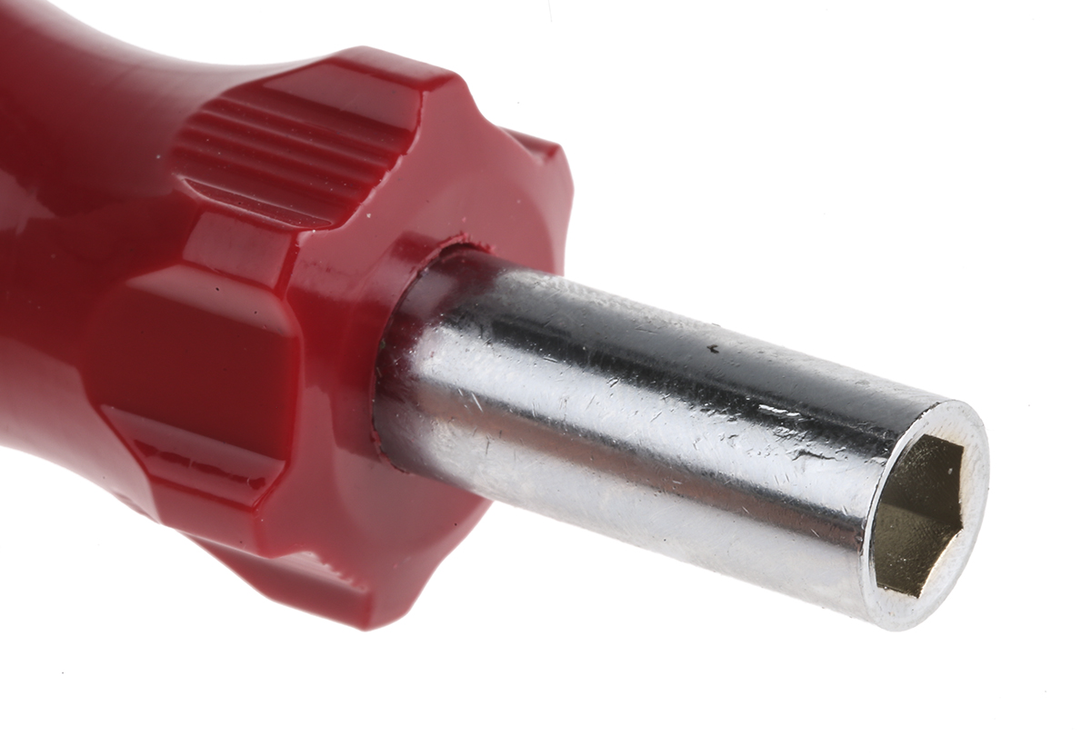 456-911 RS PRO Hexagon Nut Driver, 1/4 in Tip, 24 mm Blade, 120 mm Overall
