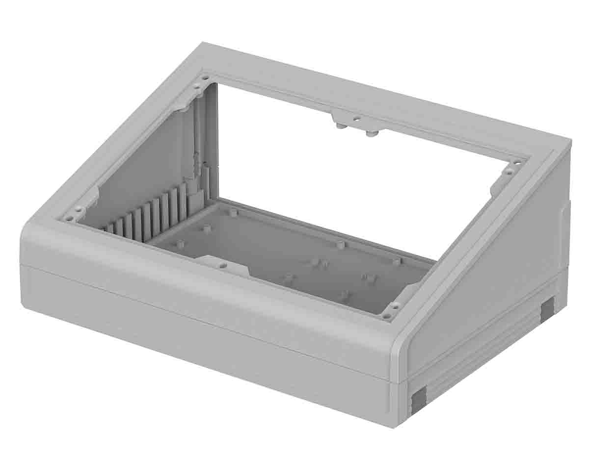 Bopla Ultrapult Series Light Grey ABS Desktop Enclosure Sloped Front, 290.9 mm 120.4 mm, 198.9 mm
