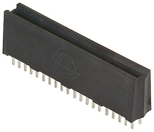 Molex 45719 Series Straight Edge Connector, Through Hole, 8-Contacts, 12.9 mm Pitch, 2 Row, Solder