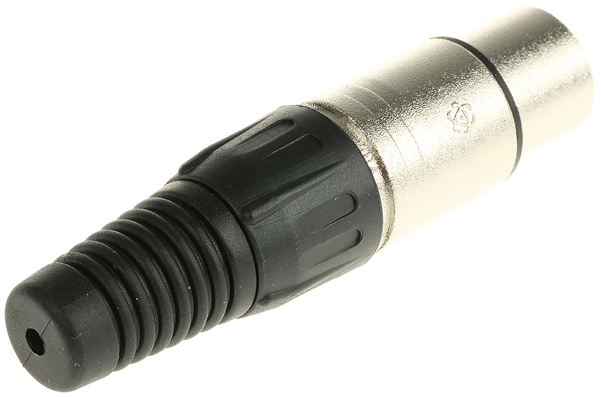 458-014 RS PRO Cable XLR Connector, Straight, 250V ac Female, 4 Way, Silver Plating
