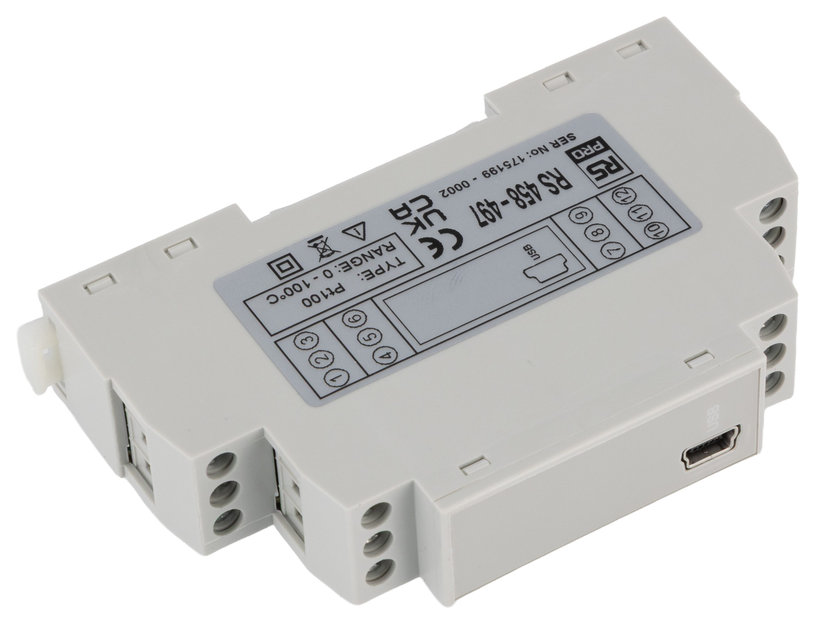458-497 RS PRO Temperature Transmitter Universal Input 30V ac, 70 °C, 30 °C