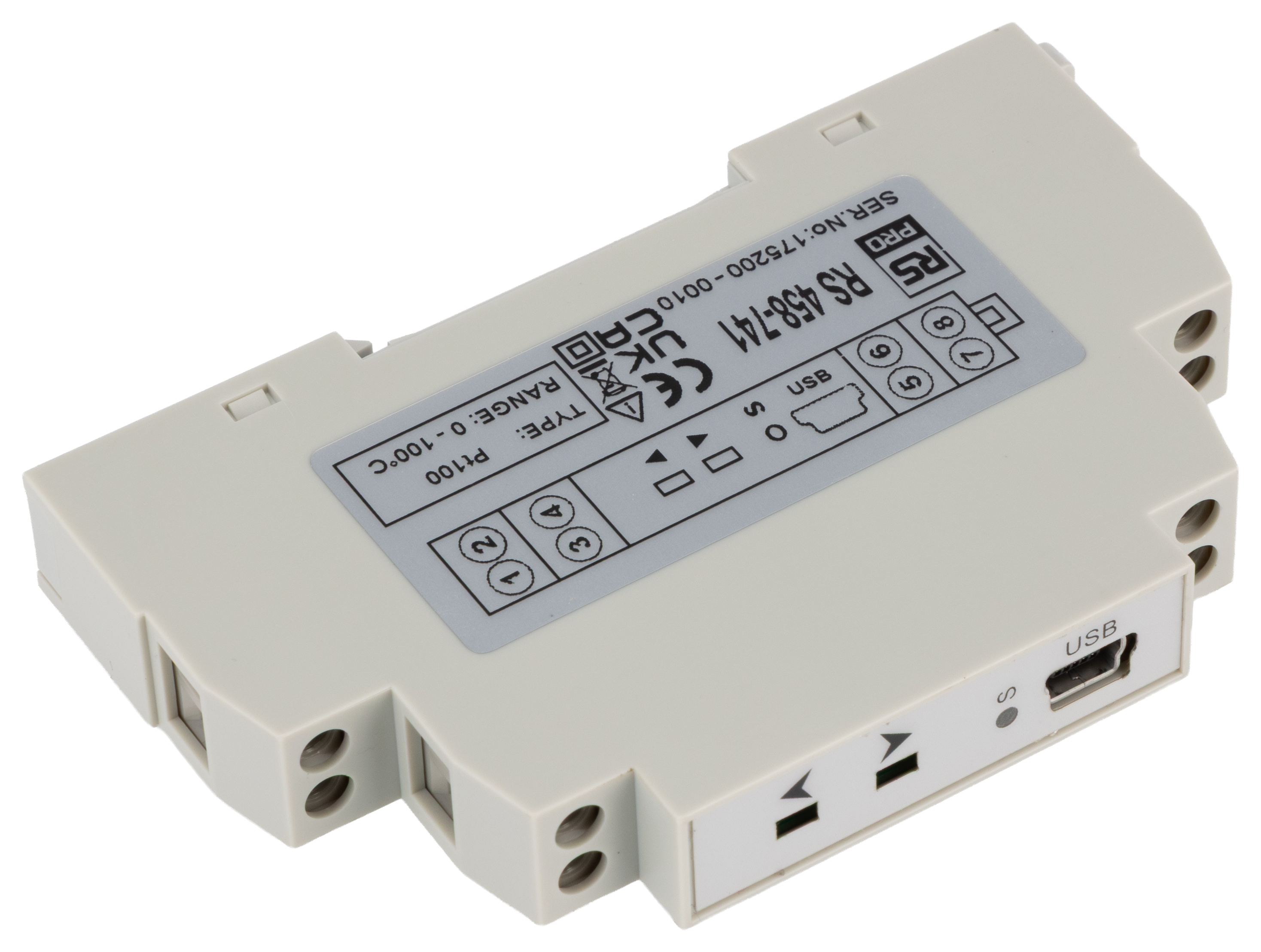 458-741 RS PRO RS PRO Temperature Transmitter PT100 Input 30V dc, 70 °C, 30 °C