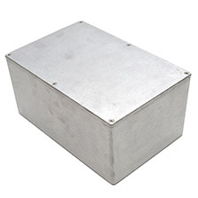 Deltron 459 Series Blue, Black, Grey Aluminium Enclosure, IP54 Flanged 106 mm, 223 mm, 147 mm