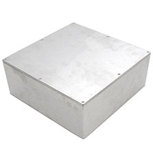 Deltron 459 Series Black, Blue, Grey Aluminium Enclosure, IP54 Flanged 99 mm, 251 mm, 251 mm