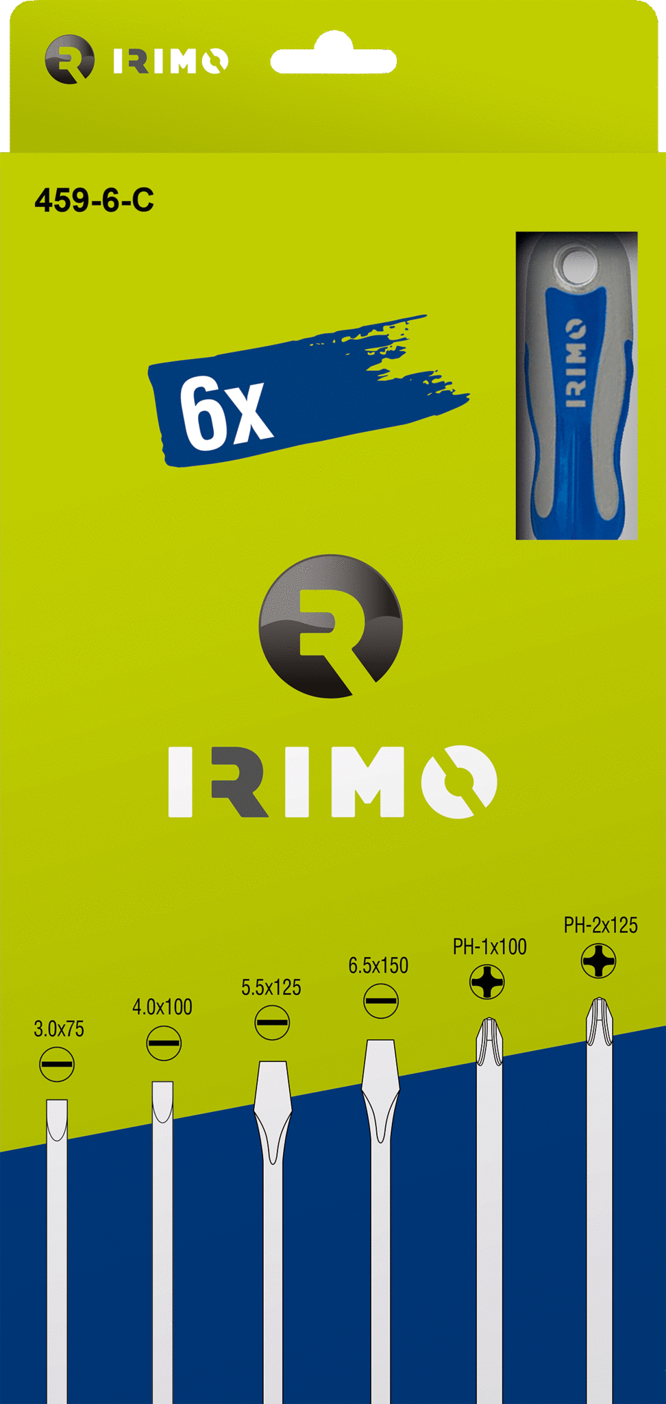 IRIMO Phillips, Slotted Standard Screwdriver Set, 6-Piece