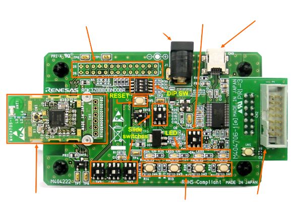 rtk0en0001d01001bz Renesas Electronics RL78/G1D Evaluation Board for RL78/G1D module RTK0EN0001D01001BZ