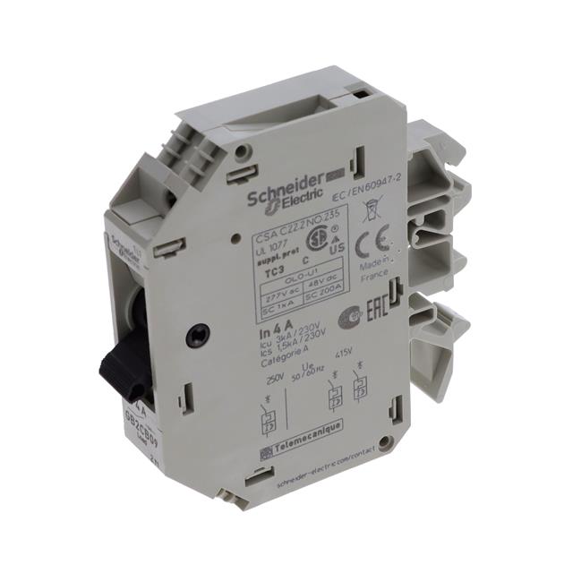 gb2cb09 Schneider Electric 4A 1P Pole Thermal Magnetic Circuit Breaker, 277 V ac, 415 V ac GB2