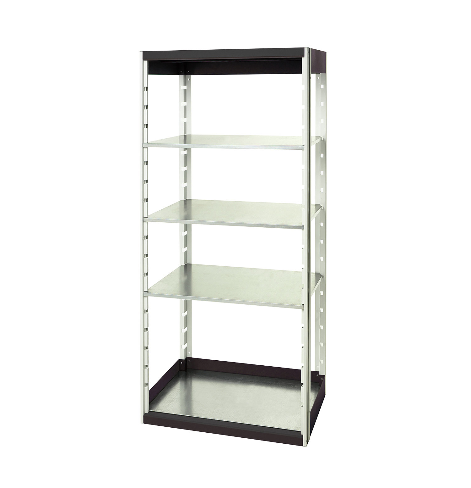 Bott Red 4 Shelf Sheet Steel Shelving System Upright Frames, 2000 mm x 800mm, 650 mm, 75 kg Load