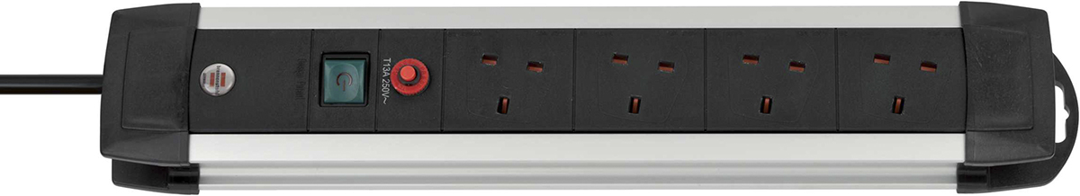 brennenstuhl 5m 4 Socket Type G - British Extension Lead, 220 → 250 V ac, IP20