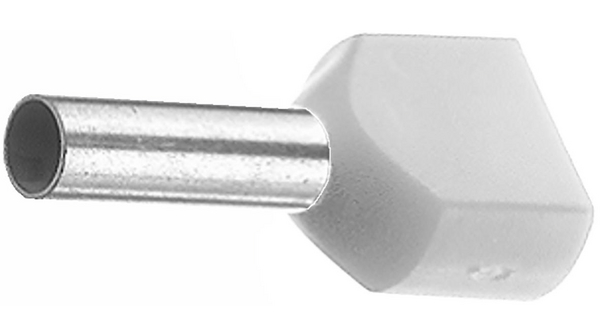 Vogt Insulated Bootlace Ferrule, 12 mm Pin Length, 3.8 mm Pin Diameter, Grey