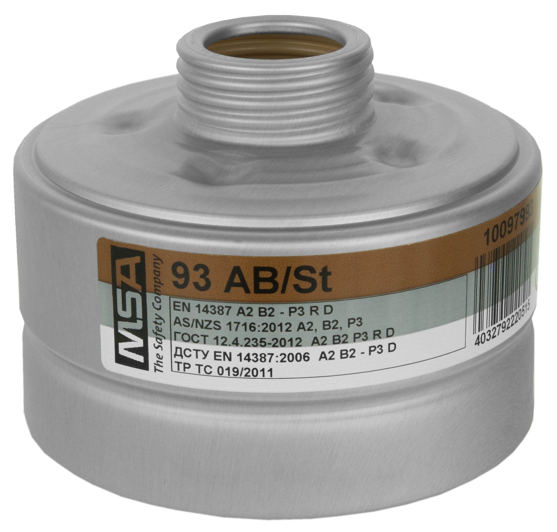 Filter MSA Safety Series 93 Gas, Particulates, Vapour for use with Facepieces 10097993