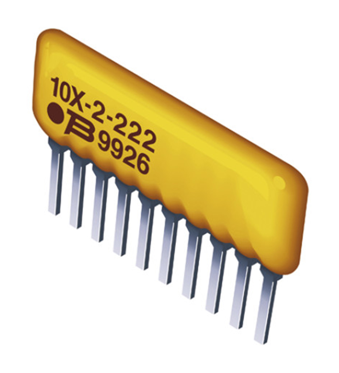 Bourns, 4600X 1 kΩ 2 % BUS Resistor Array, 6 Resistors, 0.88 W total, SIP, Pin