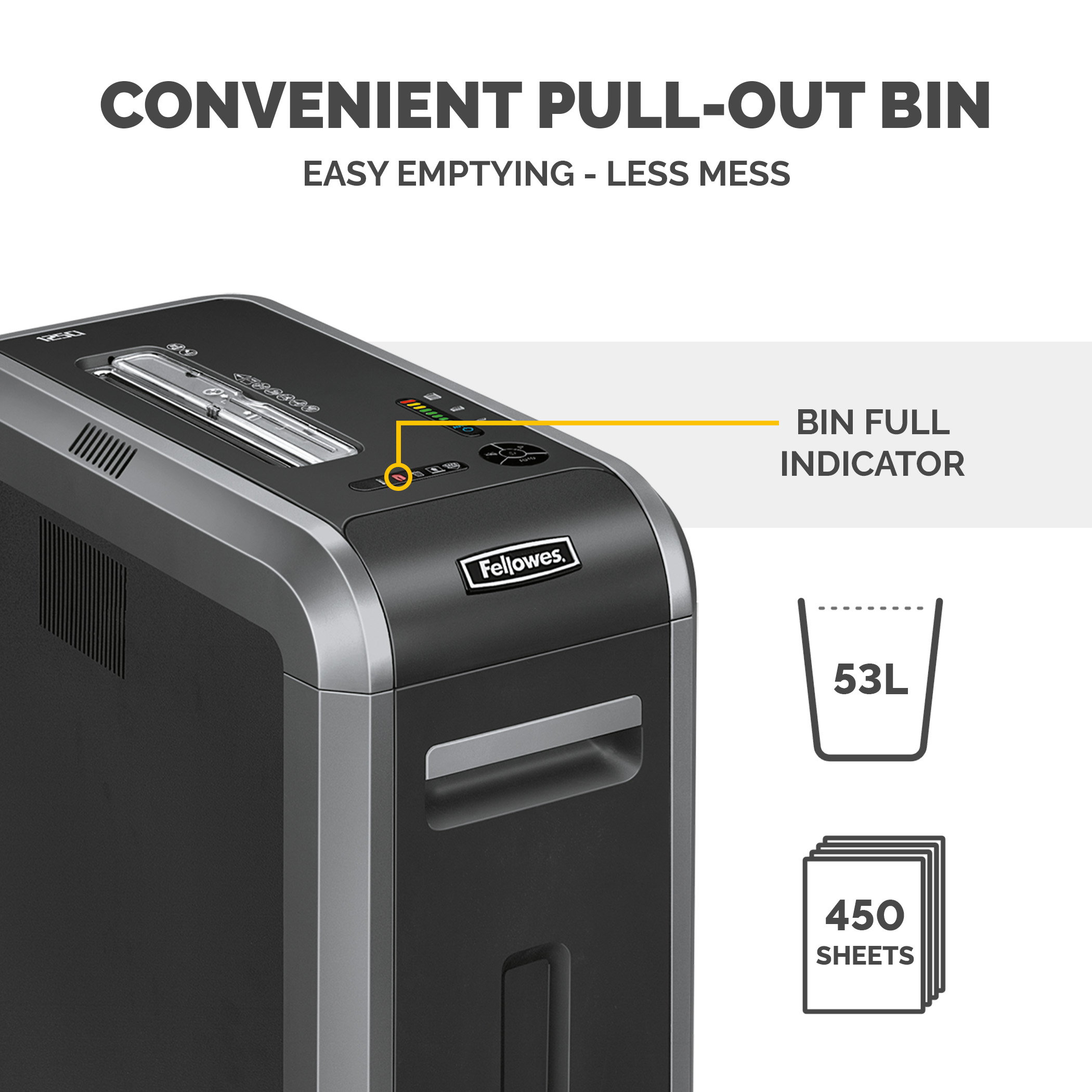 4612101 Fellowes Powershred Powershred 125Ci 53 L Cross Shredder