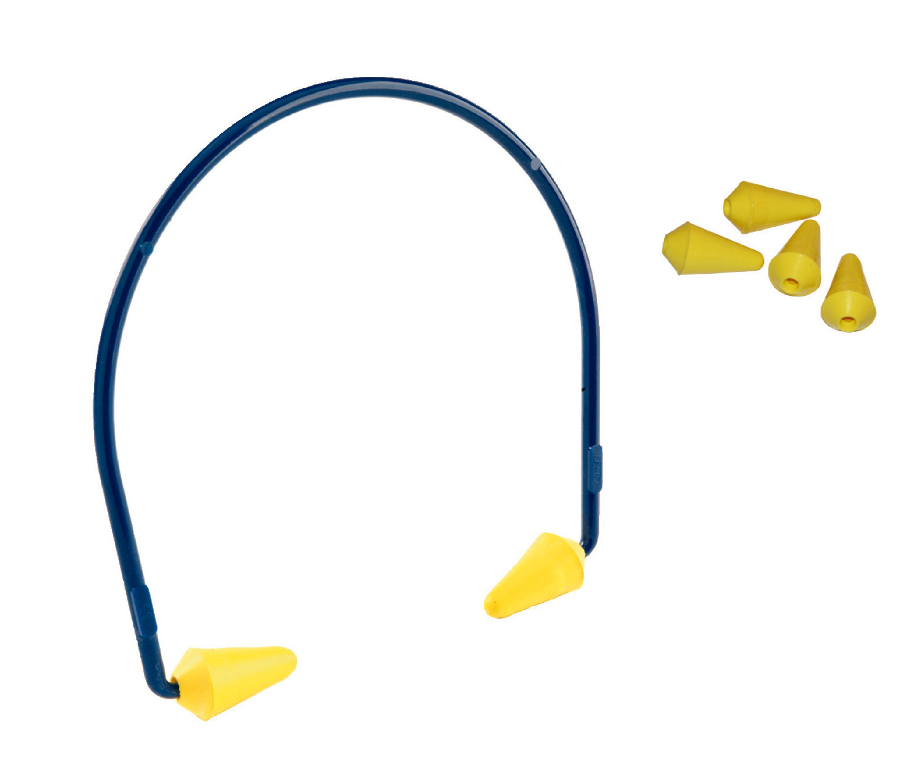 3M E-A-R Caboflex Series Blue, Yellow Reusable Band Ear Plugs, 21dB Rated, 40 Pairs