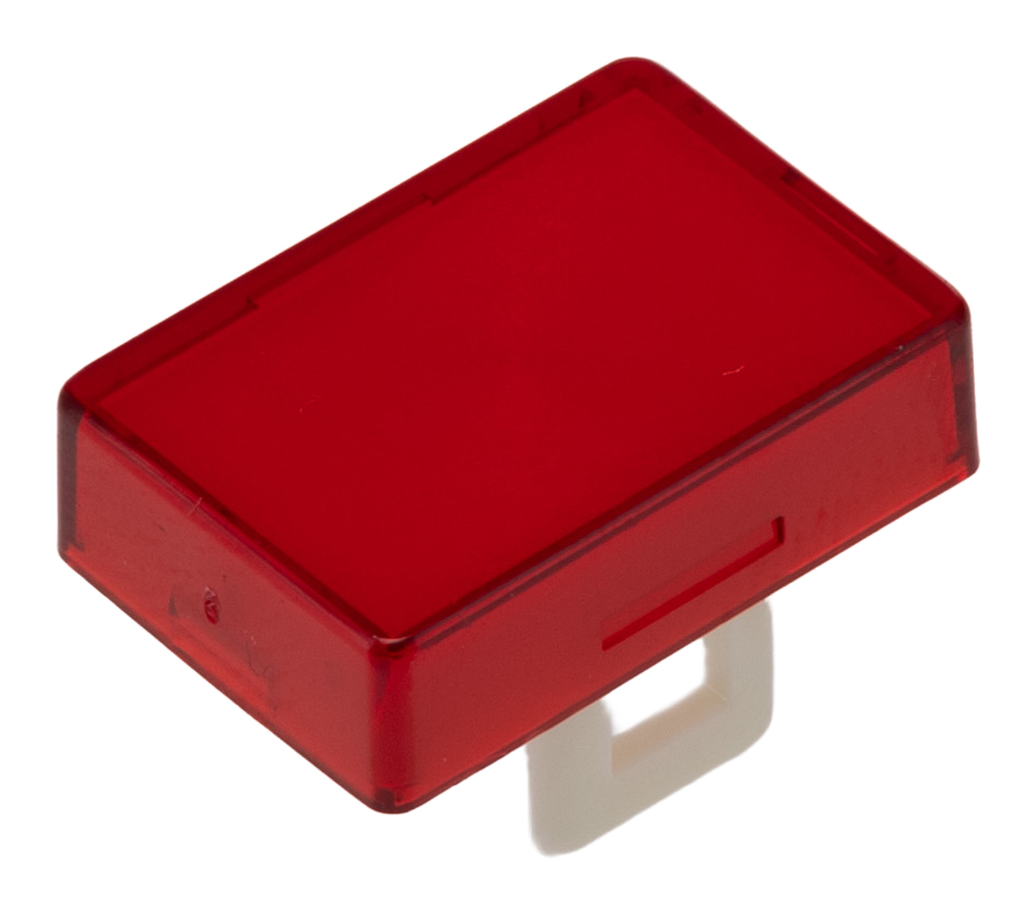 Saia-Burgess Red Rectangular Push Button Lens for Use with Push Button