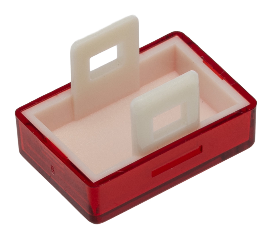 461412-605 Saia-Burgess Red Rectangular Push Button Lens for Use with Push Button