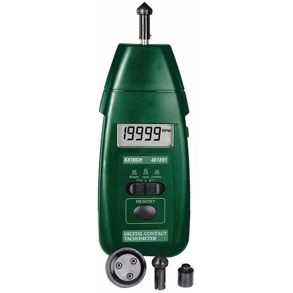 Extech Tachometer Best Accuracy ±0.05 % - Contact LCD 20000rpm