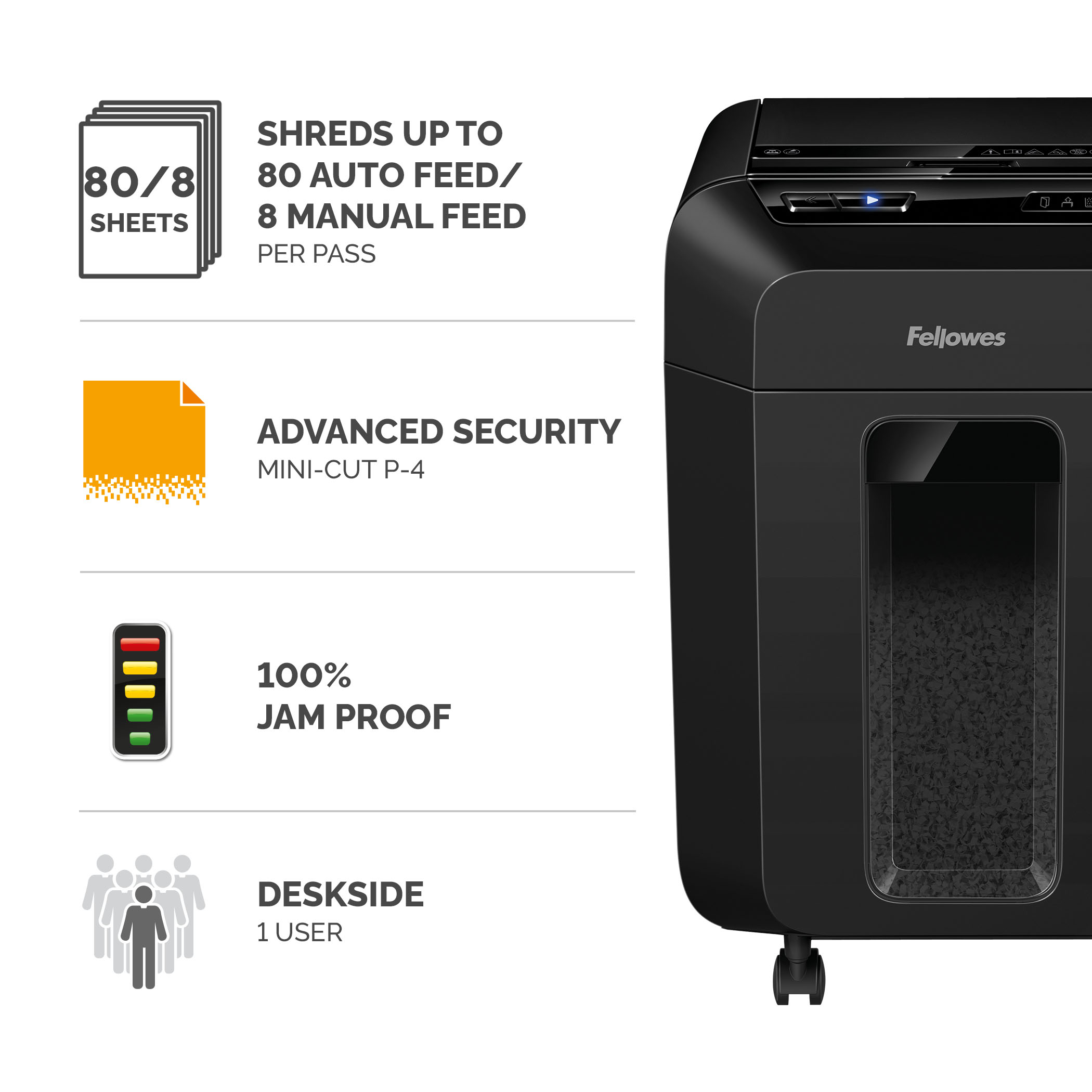 4621601 Fellowes 462 17 L Mini Paper Shredder