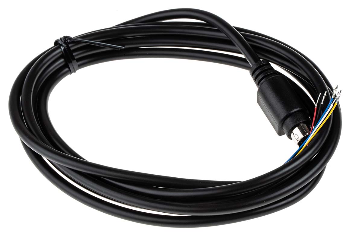 RS PRO, PS/2 Cable Black Polyvinyl Chloride 2 m