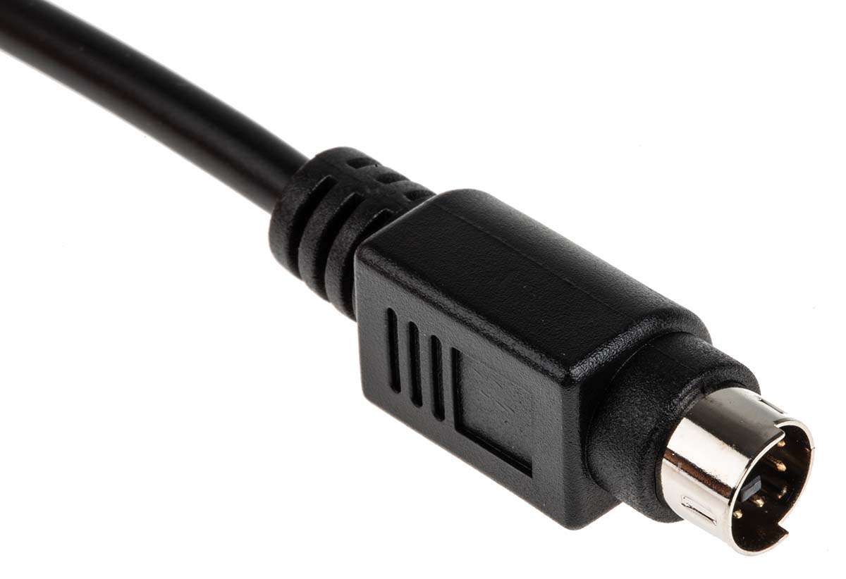 463-502 RS PRO, PS/2 Cable Black Polyvinyl Chloride 2 m