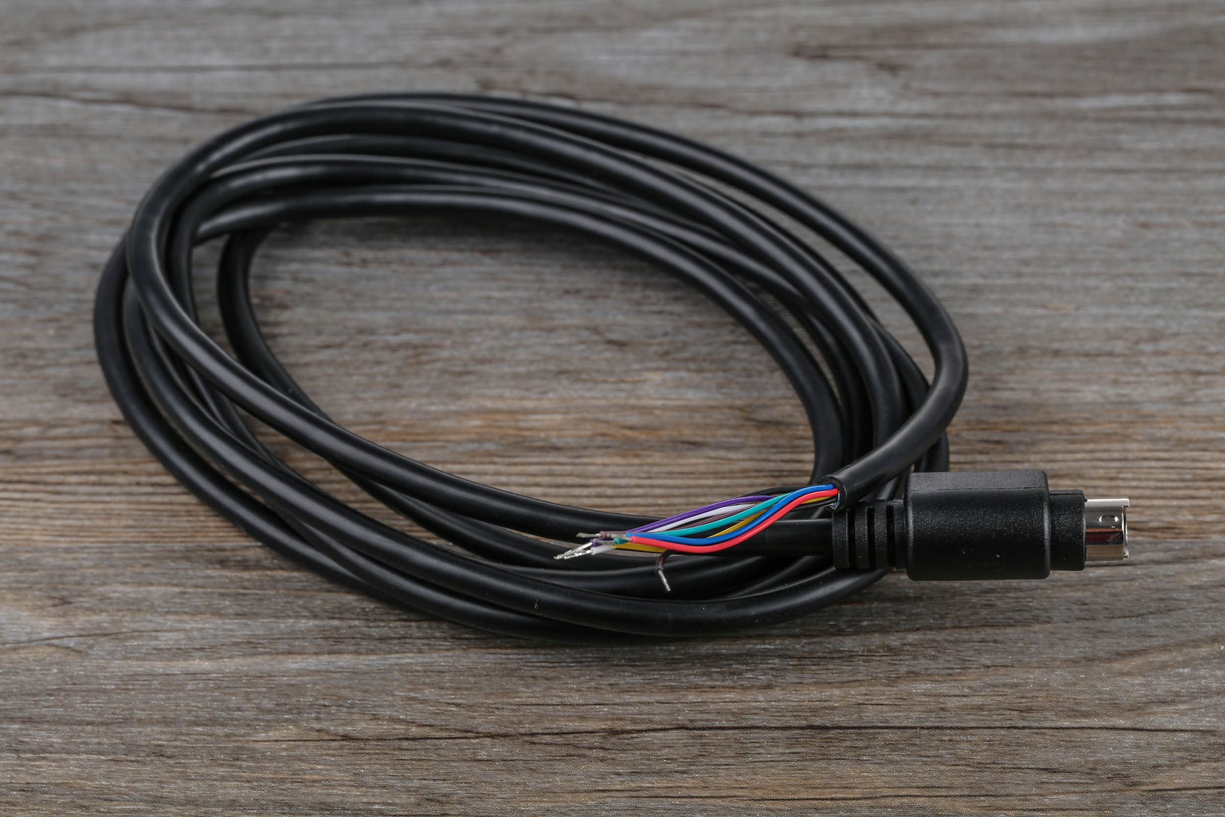 463-518 RS PRO Male Plug to Free End Black DIN Cable 2 m